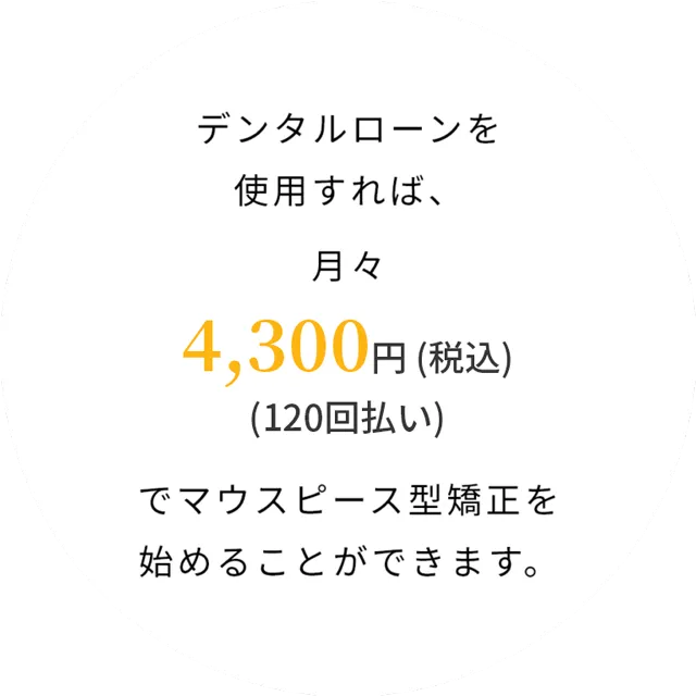 4,300円(税込)(120回払い)